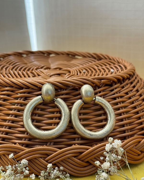 Aretes chunky aro mate