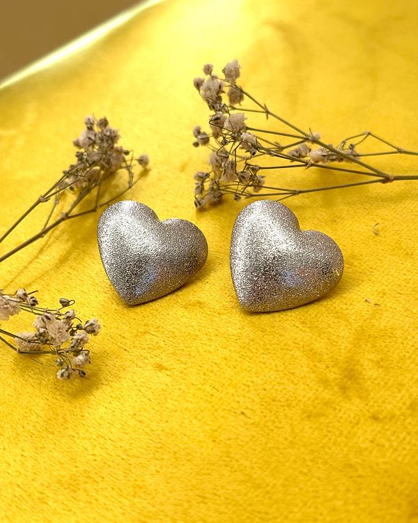 Aretes corazón para fiesta
